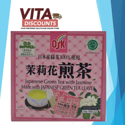Osk Roasted Japanese Green Tea/Japanese Green Tea With Jasmine/Regular/Roasted Rice (1.5g/2g x 50's) [Exp 11/2027]