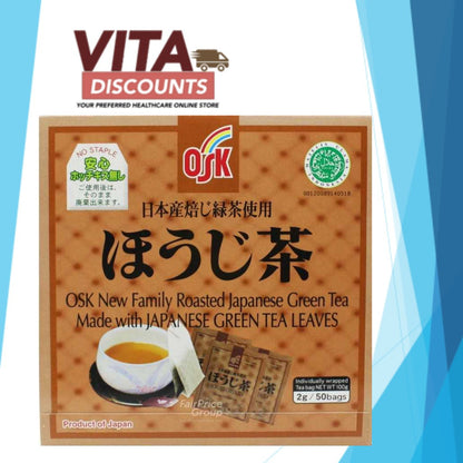 Osk Roasted Japanese Green Tea/Japanese Green Tea With Jasmine/Regular/Roasted Rice (1.5g/2g x 50's) [Exp 11/2027]