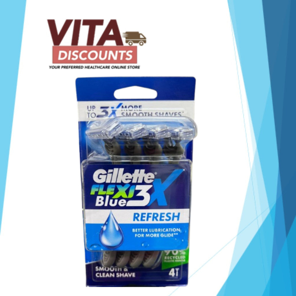 GILLETTE FLEXI3X BLUE REFRESH 4S