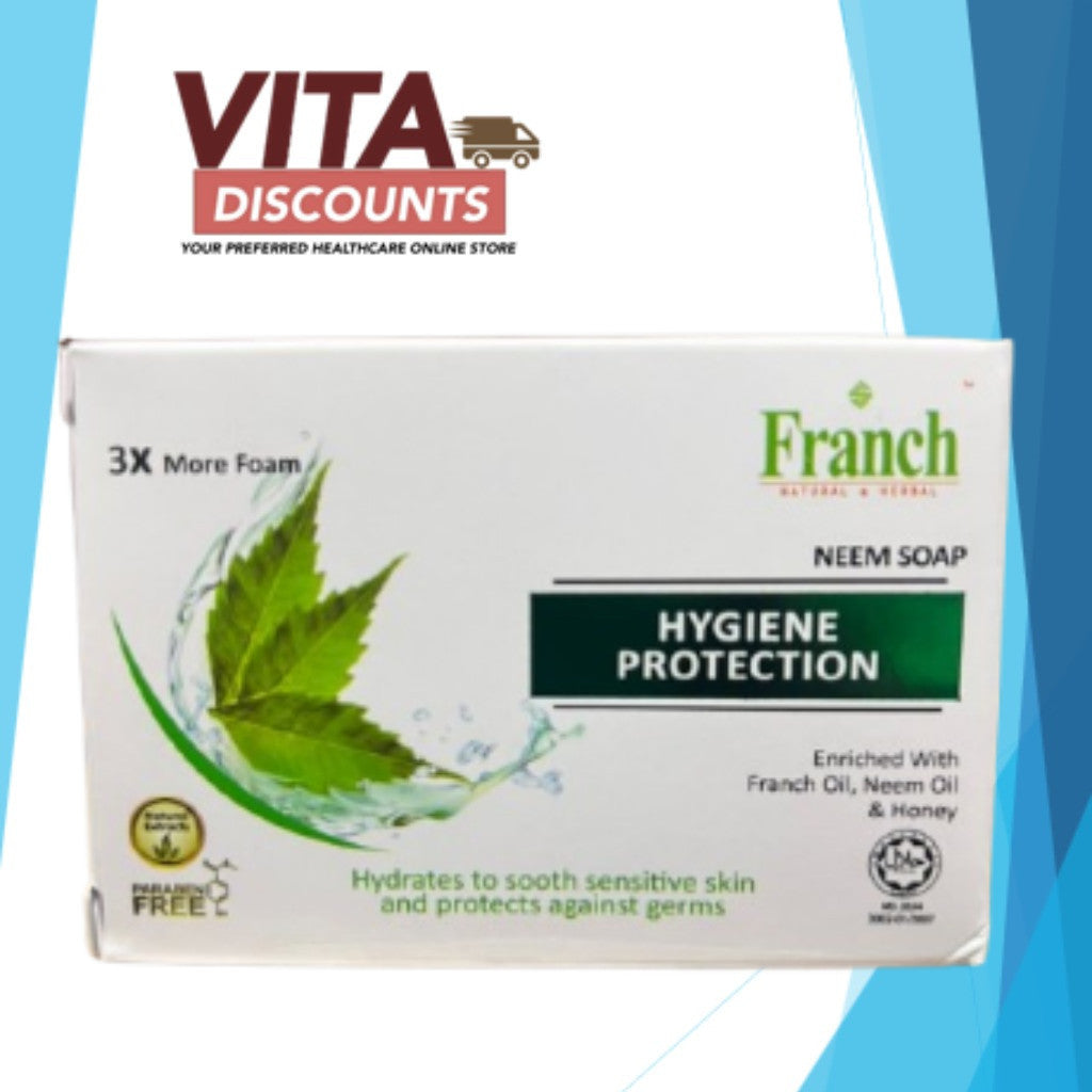 [SATU BUKU SABUN 100G SAHAJA] FRANCH HYGIENE PROTECTION NEEM SOAP 100G EXP05/2028