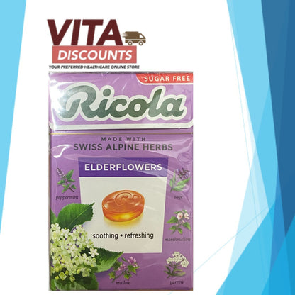 Ricola - Original/Blackcurrant/Elderflower/Lemonmint Sugar Free (40g)