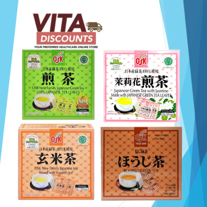 Osk Roasted Japanese Green Tea/Japanese Green Tea With Jasmine/Regular/Roasted Rice (1.5g/2g x 50's) [Exp 11/2027]