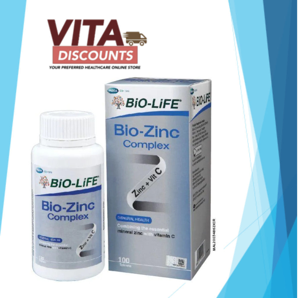Bio-Life Bio-Zinc Complex Tabs Big Bottle (100's x 1/2 Pack) [Exp 03/2028]
