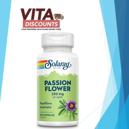 Solaray Passion Flower 330mg Caps (100's) [Exp 06/2027]
