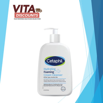 Cetaphil Hydrating Foaming Cream Cleanser (236ml) [Exp 04/2027]