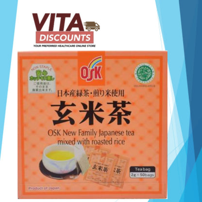 Osk Roasted Japanese Green Tea/Japanese Green Tea With Jasmine/Regular/Roasted Rice (1.5g/2g x 50's) [Exp 11/2027]