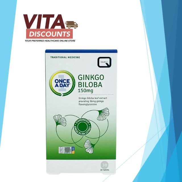 QUEST ONCE A DAY GINKGO BILOBA 150MG TABS 30S