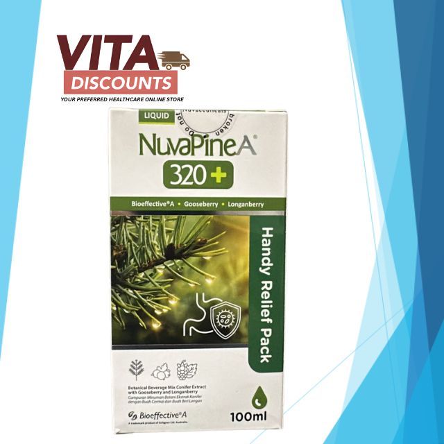 [BOTOL KECIL 100ML] NUVAPINE A 320+ BOTANICAL BEVERAGE MIX CONIFER EXTRACT SYRUP 100ML EXP11/2027