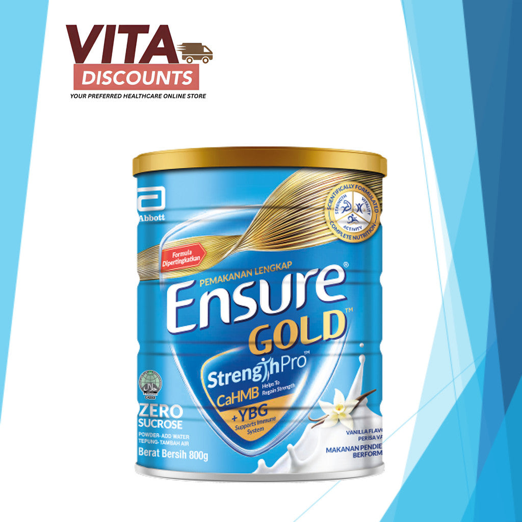 Ensure Gold Complete Nutrition Powder Zero Sucrose Vanilla (800g) [Exp 03/2027]