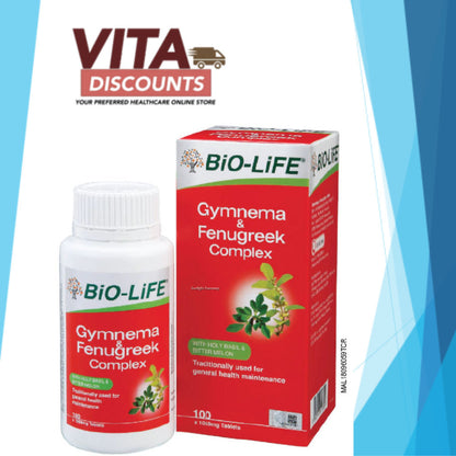 Bio-Life Gymnema & Fenugreek Complex Tabs (100's) [Exp 10/2026]