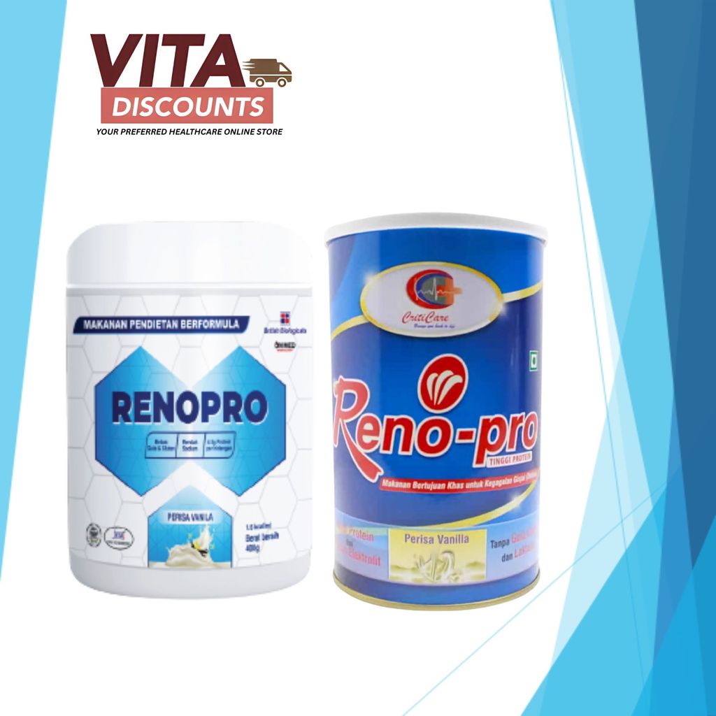 Criticare Reno-Pro Low/High Protein Powder Vanilla (400g)
