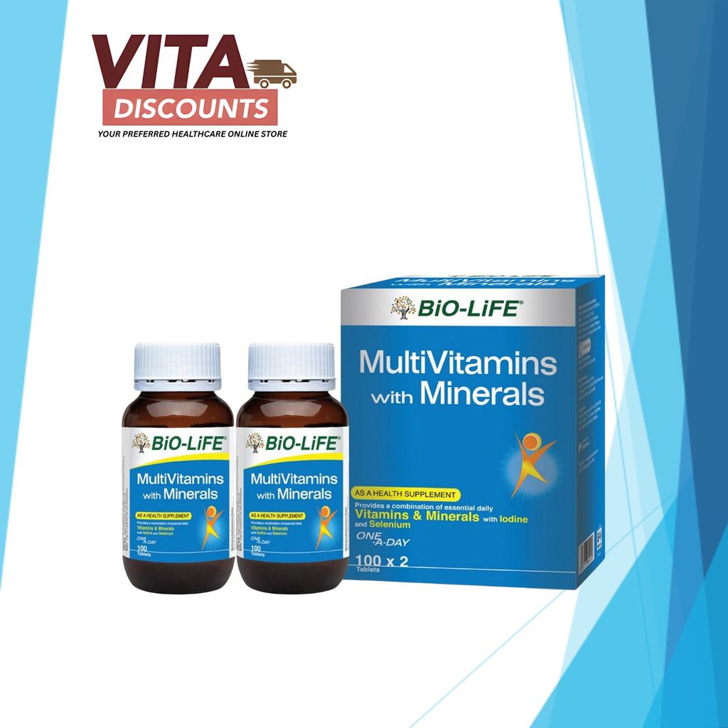 Bio-Life Multivitamins With Minerals Tabs (100's x 2 Pack) [Exp 01/2027]