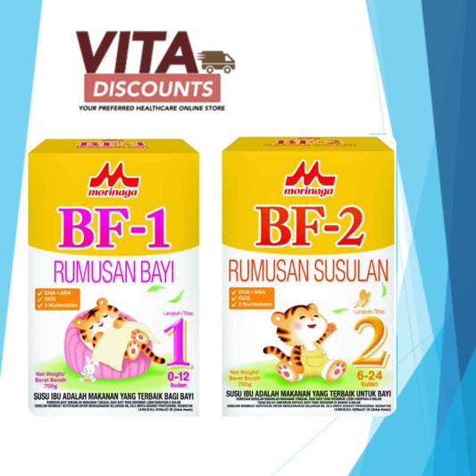 Morinaga Bf-1/Bf-2 Powder Step-1/Step-2 (700g) [Exp 02/2027]