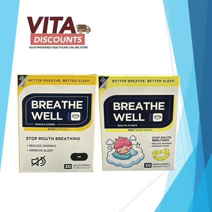 Breathe Well Mouth Strips Kids / Adult (30's) [Exp 03/2029]