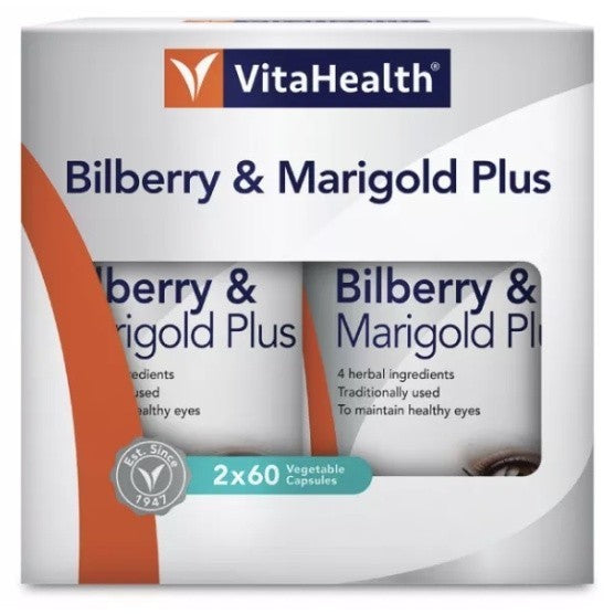 Vitahealth Bilberry & Marigold Plus Vcaps (60's x 2 Pack) [Exp 12/2026]