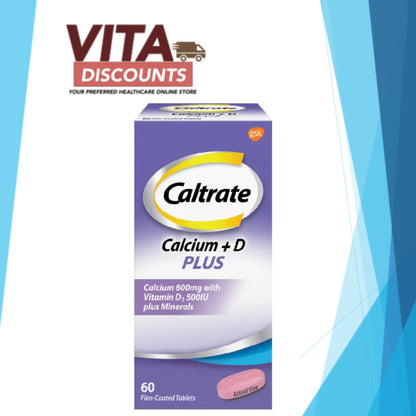 Caltrate Calcium+D Plus Tabs (60's/100's x 1/2 Pack) [Exp 05/2027]