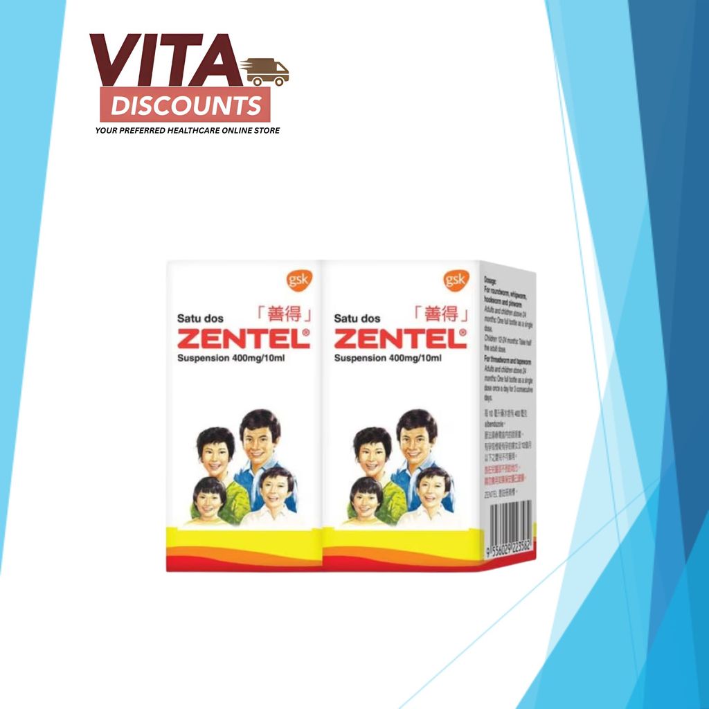 Gsk Zentel 400mg Suspension (10ml x 2 Pack) [Exp 05/2027]