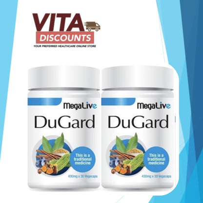 Megalive Dugard 430mg Vcaps (30's) Pack-Of-2 [Exp 09/2027]  [Extra 2 Gift]