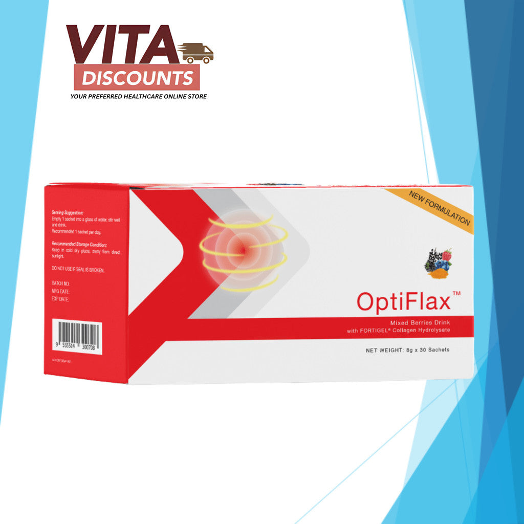 Optiflax Collagen Hydrolysate Fortigel Mixed Berries Drink (8g x 30's) [Exp 11/2026]
