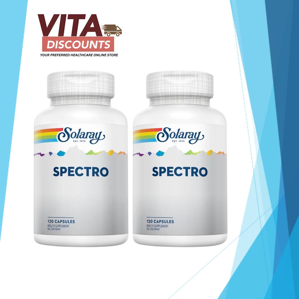 Solaray Spectro Multi-Vita-Min Caps (120's x 2 Pack) [Exp 01/2028]