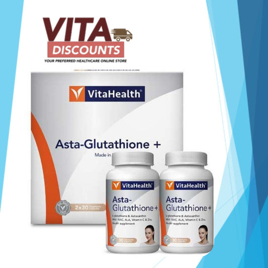 Vitahealth Asta-Glutathione Plus Caps (30's x 2 Pack)