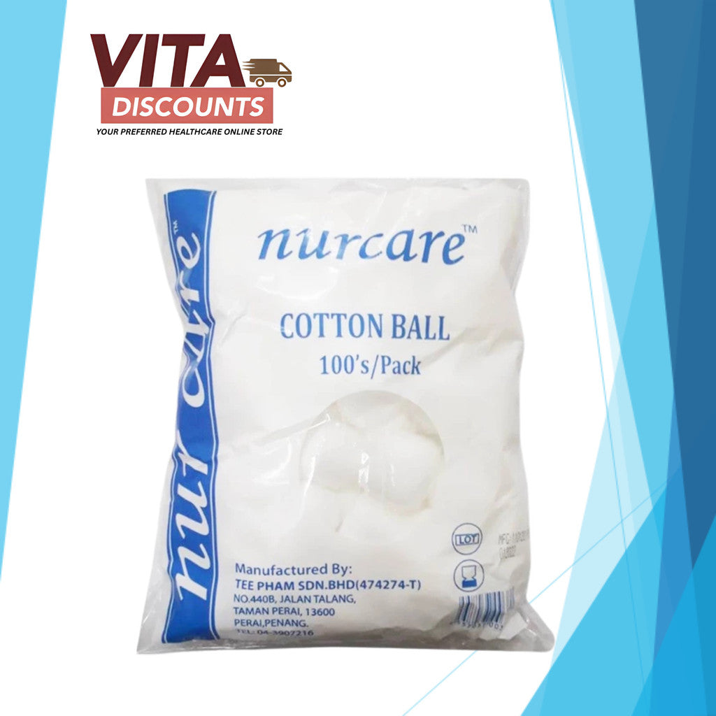 Nur Care Cotton Ball (100's) [Exp 03/2031]