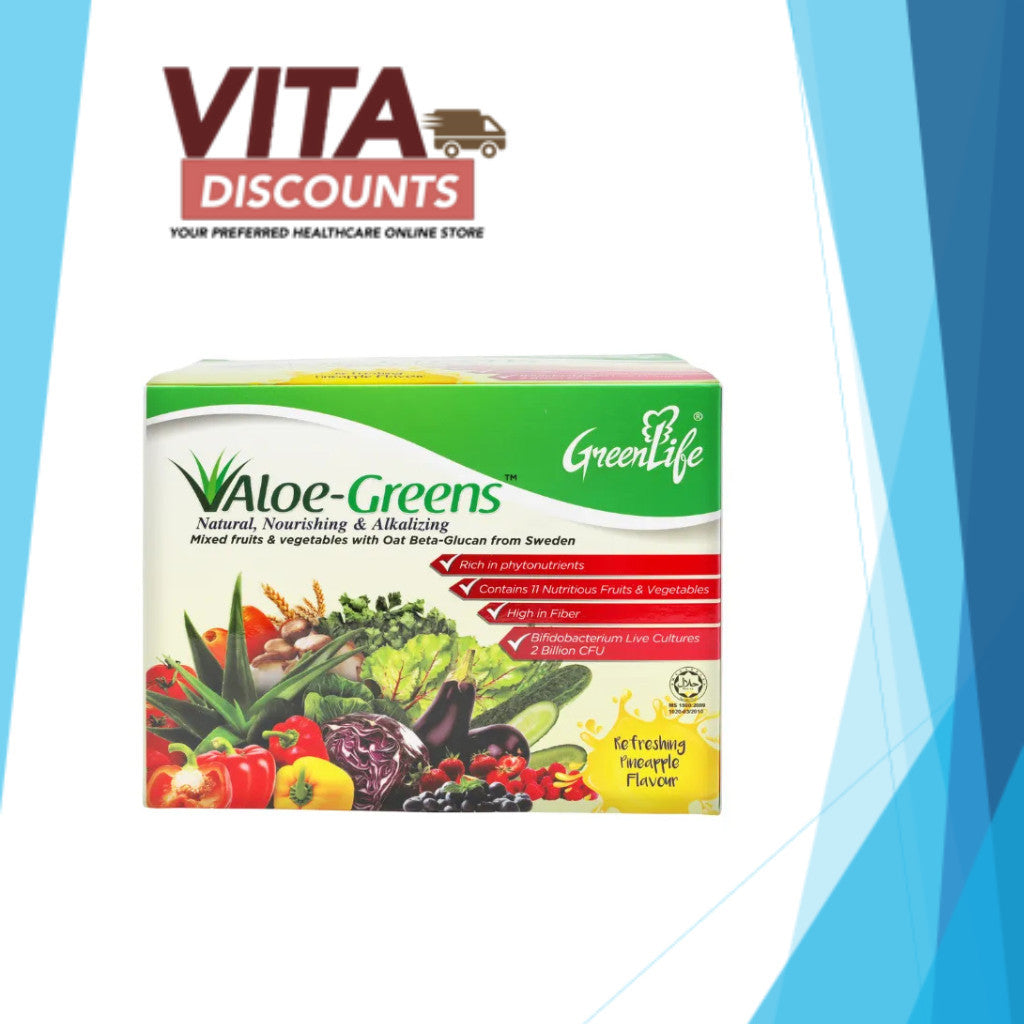Greenlife Aloe-Greens Powder (18g x 15's) [Exp 11/2027]