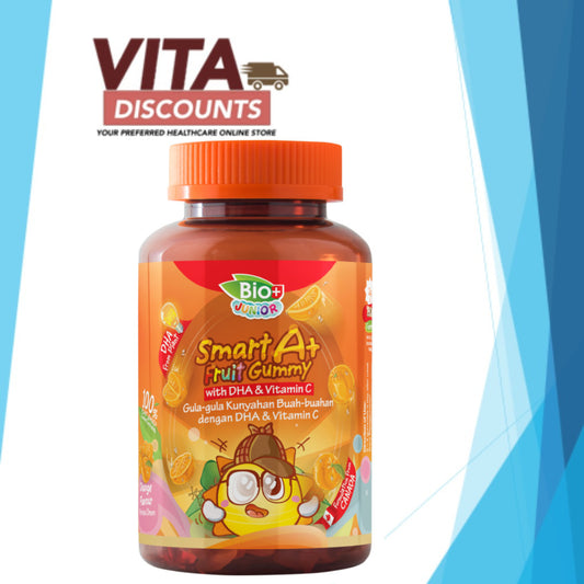Bio+ Junior Smart A+ Fruit Gummy With Dha & Vitamin C Gummies (80's) [Exp 11/2027]