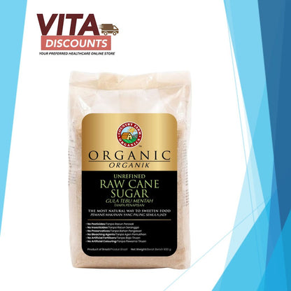 Country Farm Organics Organic Raw Cane Sugar (900g) [Exp 12/2027]