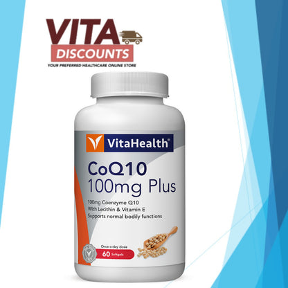 Vitahealth Coq10 100mg Plus Sgels (60's) [Exp 06/2027]