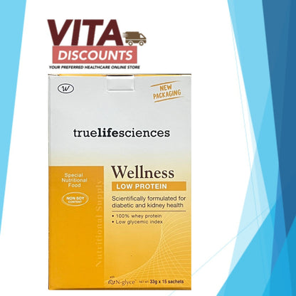 Truelifesciences Low Protein Wellness Powder (33g x 15's) [Exp 05/2028]