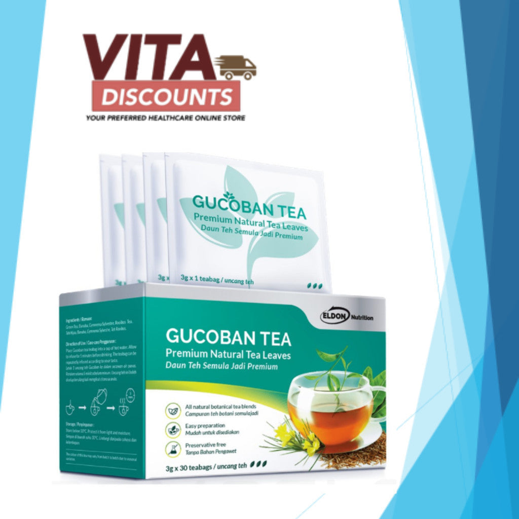 Eldon Nutrition Gucoban Tea Teabags (30's) [Exp 01/2029]  [Extra 2 Gift]