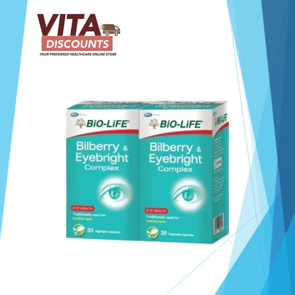 Bio-Life Bilberry & Eyebright Complex Vcaps (30's x 2 Pack) [Exp 10/2026]