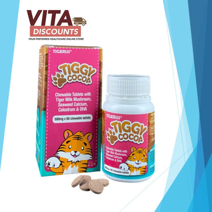 Tigerus Tiggy Cocoa With Tiger Milk Mushroom Ctabs (60's) [Exp 01/2028]  [Extra 1 Gift]