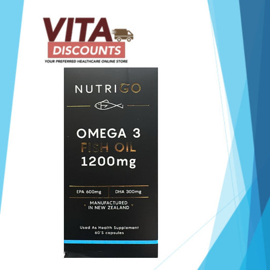 Nutrigo Omega 3 Fish Oil 1200mg Caps Small Bottle (60's) [Exp 10/2027]