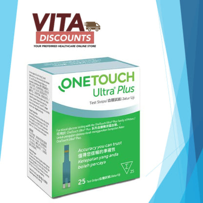 One Touch Test Strips Ultra Plus (25's/50's) [Exp 10/2027]
