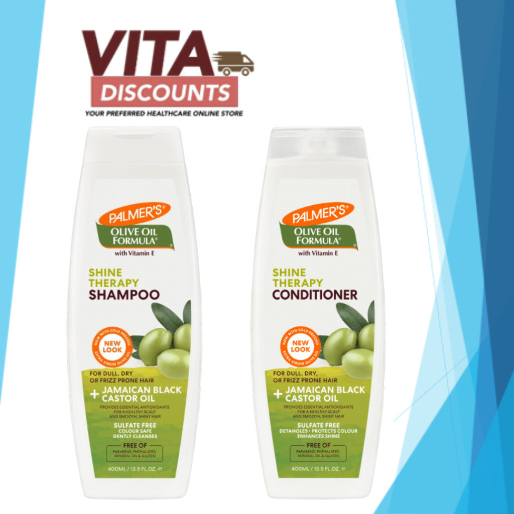 Palmer's Olive Oil Formula With Vitamin E Shine Therapy Shampoo/Conditioner (400ml) [Exp 06/2027]