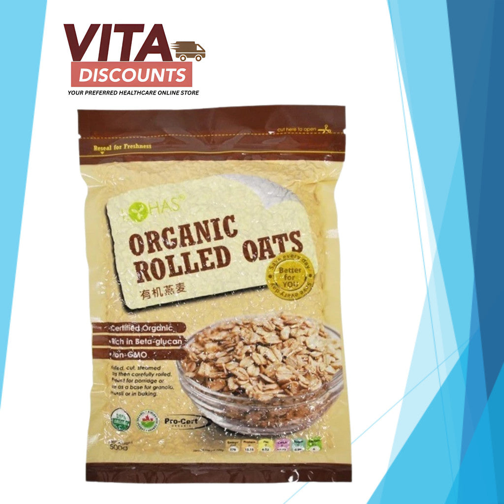 Lohas Organic Rolled Oats (500g) [Exp 06/2027]