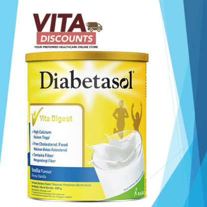 Diabetasol Powder Vanilla / Chocolate / Cappuccino / Creamy Almond Big Tin (800g) [Exp 03/2028]