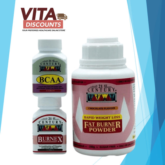 21St Century Rapid Weight Loss Fat Burner Powder Chocolate 250g+Gifts [Exp 10/2028]