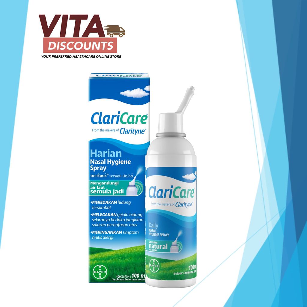 Claricare Daily Nasal Hygiene Spray (100ml) [Exp 05/2027]
