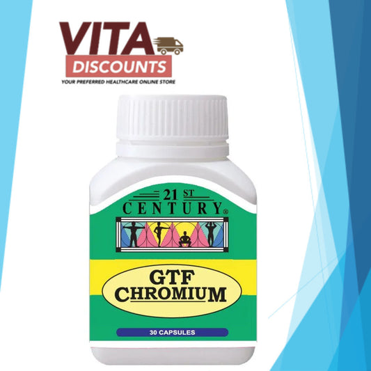 21St Century Gtf Chromium 200mcg Caps (30's) [Exp 05/2028]