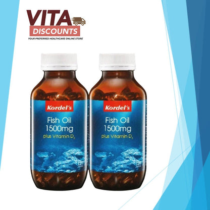 Kordel's Fish Oil 1500mg Plus Vitamin D3 Sgels Old Version (120's x 2 Pack) [Exp 09/2026]