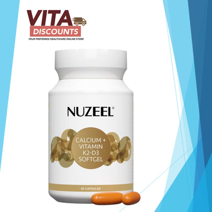 Nuzeel Liquid Calcium + Vitamin K2-D3 Softgels Caps (60's) [Exp 10/2027]