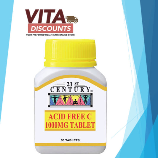 21St Century Acid Free C 1000mg Tabs (50's) [Exp 10/2027]