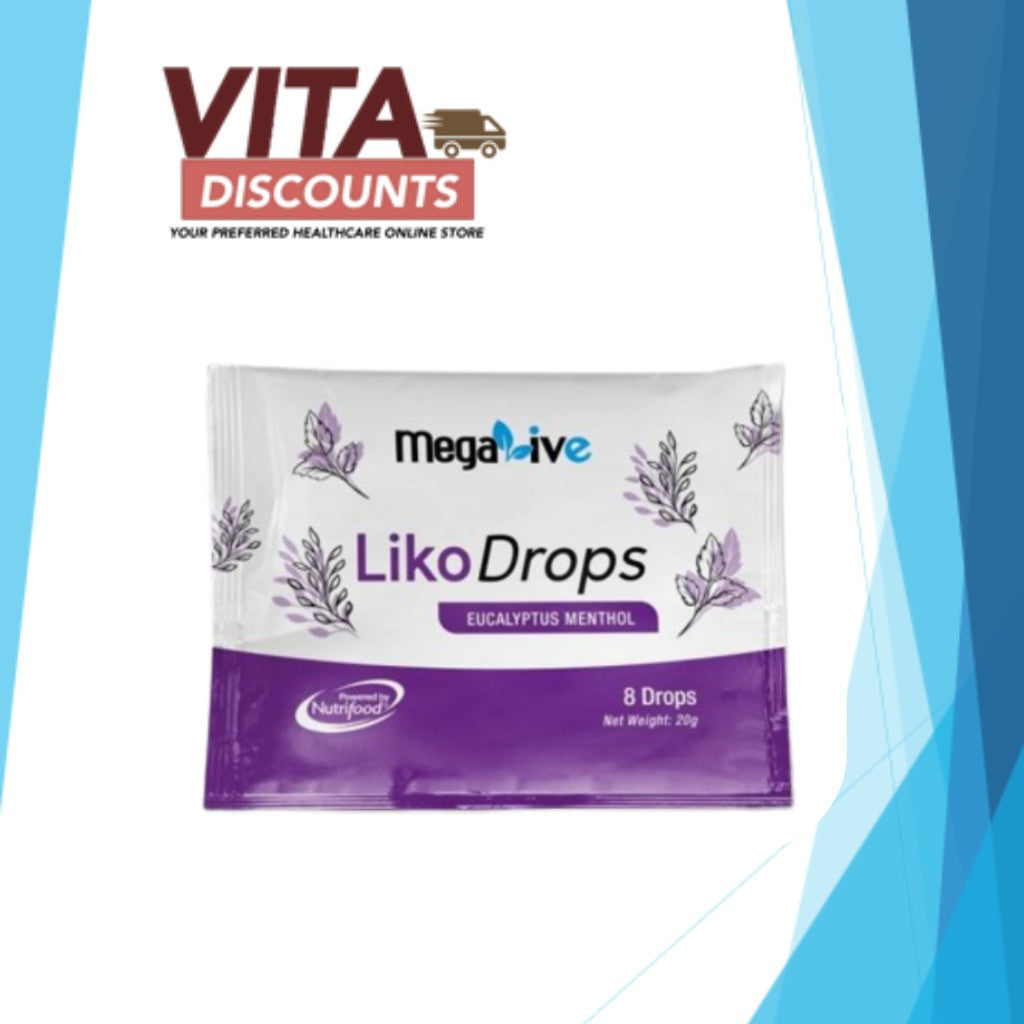 Megalive Liko Drops Eucalyptus Menthol Lozenges (8's) [Exp 08/2027]  [Extra 2 Gift]