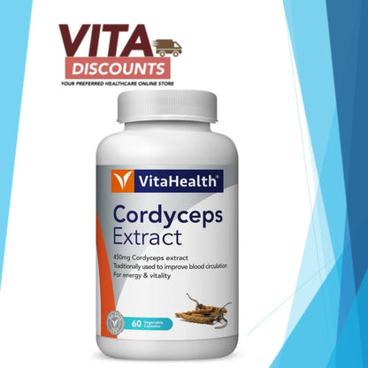 Vitahealth Cordyceps Extract Vcaps (60's x 1/2 Pack) [Exp 05/2027]