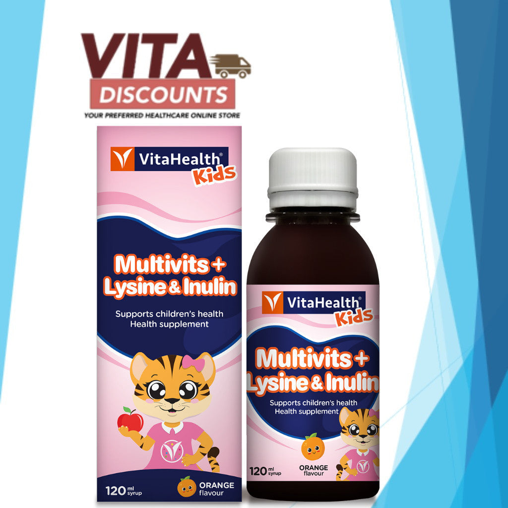 Vitahealth Kids Multivitamin + Lysine & Inulin Syrup (120ml) [Exp 07/2027]