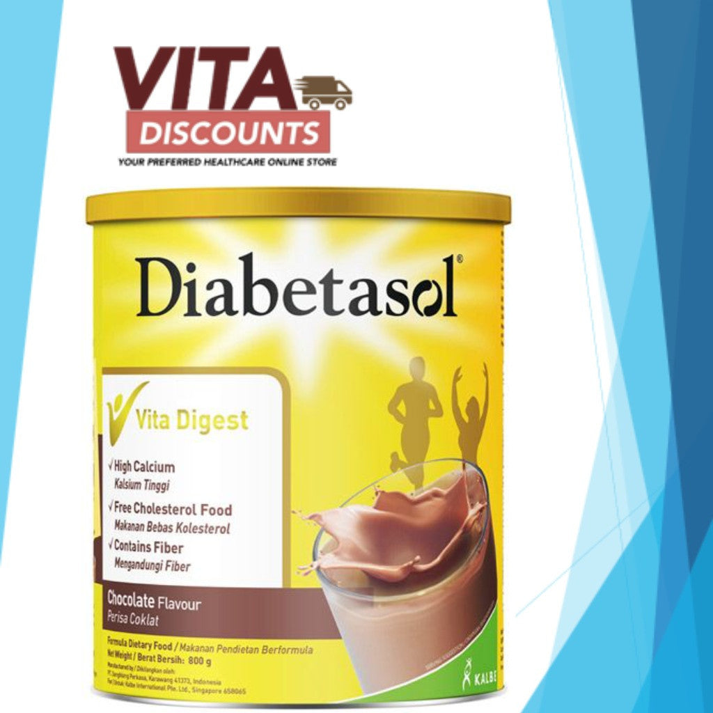 Diabetasol Powder Vanilla / Chocolate / Cappuccino / Creamy Almond Big Tin (800g) [Exp 03/2028]