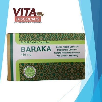 Pharmaniaga Baraka 450mg Caps Single Box (24's) [Exp 03/2028]